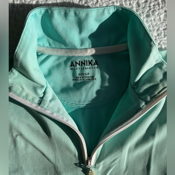 Annika Cutter & Buck Sleeveless Golf Polo Shirt Quarter Zip Activewear Size S - Picture 7 of 14